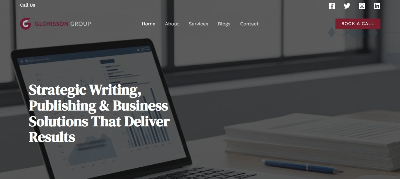 Glorisson Group website designed by Gateway Computers